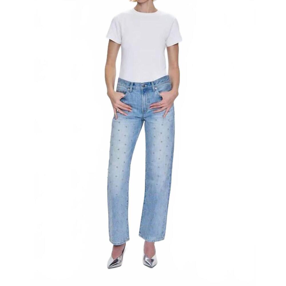 NEW PISTOLA lexi mid rise bowed straight jean in aries - Picture 4 of 9